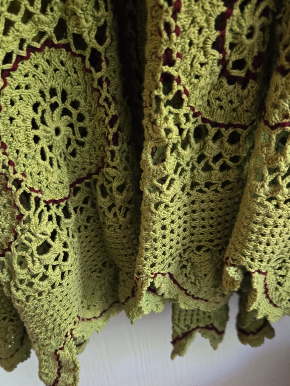 Boho Lace Embroidered Maxi Dress Vintage Inspired Crochet Boutique - Picture 7 of 14